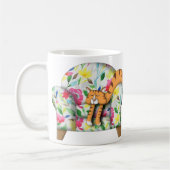 Mug Dormir sur une chaise à fleurs (Gauche)