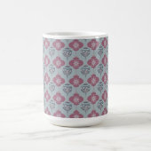 Mug d'ornement de Noël rose et bleu (Centre)