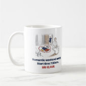 Mug Dos romantique de week-end Course Drôle Runner (Gauche)