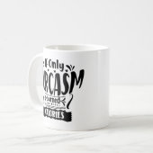 Mug Dose Sarcastique Humour amusant Simple Gras Noir p (Devant gauche)