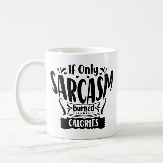 Mug Dose Sarcastique Humour amusant Simple Gras Noir p (Gauche)