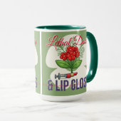 Mug Doses Létales & Gloss des Lèvres - Cadeau d'humour (Devant droit)