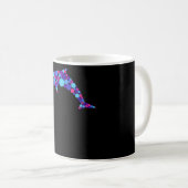 Mug Dot Dauphin Colorfull animal marin Abstrait (Devant droit)