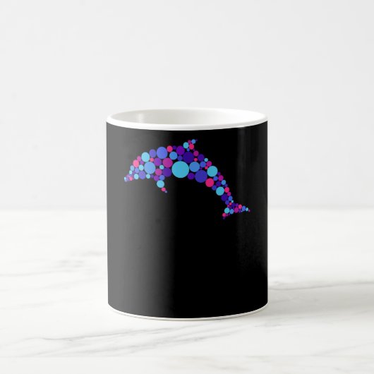 Mug Dot Dauphin Colorfull animal marin Abstrait (Centre)