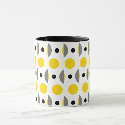 Mug Dot gris jaune moderne (Centre)
