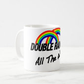 Mug double arc-en-ciel complètement (Devant gauche)