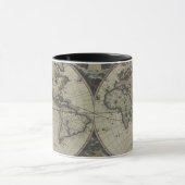Mug Double carte | 1672 du monde d'hémisphère (Centre)