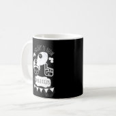 Mug Double Chiffre 10e Joyeux Anniversaire de baseball (Devant gauche)