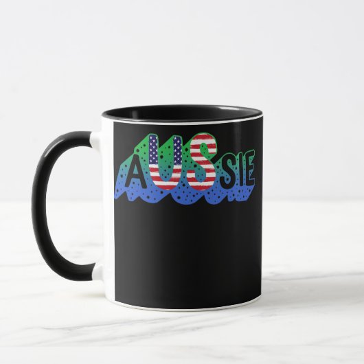 Mug Double citoyenneté Demi-Aussie Américain Australie (Gauche)