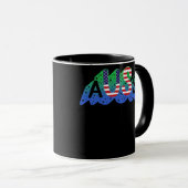 Mug Double citoyenneté Demi-Aussie Américain Australie (Devant droit)