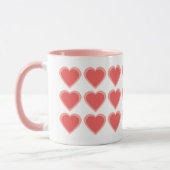 Mug Double coeur monographique personnalisé (Gauche)