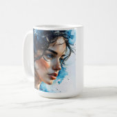 Mug Double exposition art femme (Devant gauche)