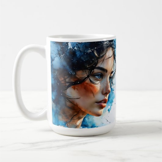 Mug Double exposition art femme (Gauche)
