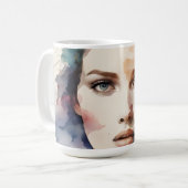 Mug Double exposition art femme (Devant gauche)