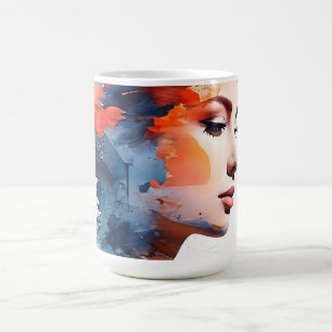 Mug Double exposition art femme