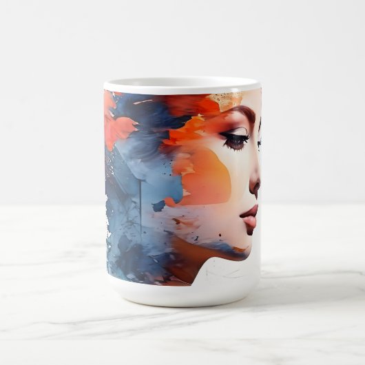 Mug Double exposition art femme (Centre)