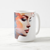 Mug Double exposition art femme (Devant droit)