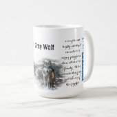 Mug Double exposition de loup gris (Devant droit)