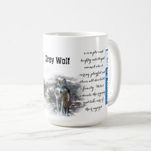 Mug Double exposition de loup gris (Devant droit)