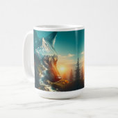 Mug Double exposition Loup en montagne (Devant gauche)