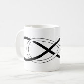 Mug Double infini de symbole - noir et blanc (Devant gauche)