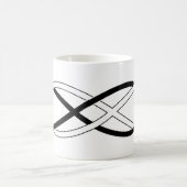 Mug Double infini de symbole - noir et blanc (Centre)