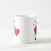 Mug Double Red Hearts & Parties scintillant Design Sai (Centre)
