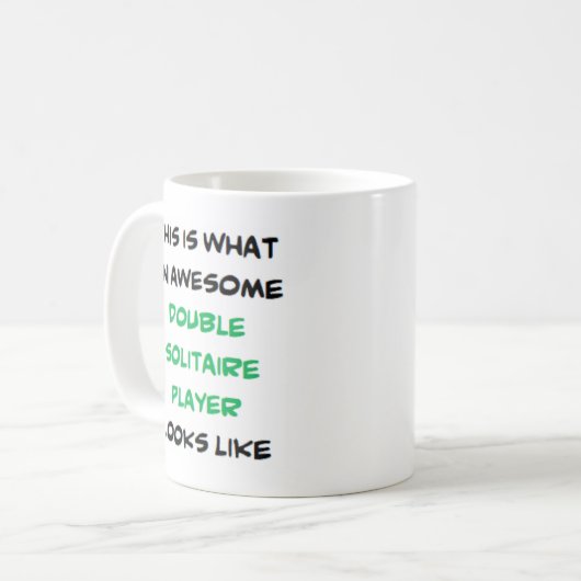 Mug double solitaire, génial (Devant gauche)