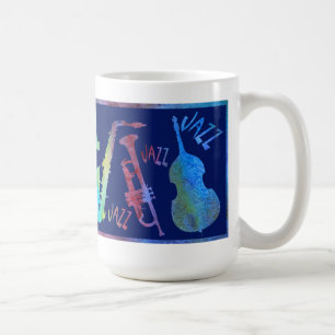 Mug Double trio de jazz de Colorwashed