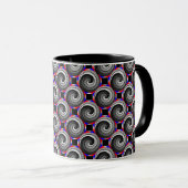 Mug Double Yin Yang Spiral par Kenneth Yoncich (Devant droit)