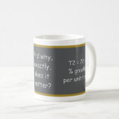 Mug "Doubling Time" Message & Equation (Devant droit)