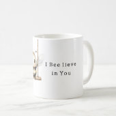 Mug Douce Abeille Mignonne sur Balançoire (Devant droit)