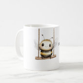 Mug Douce Abeille Mignonne sur Balançoire (Devant gauche)
