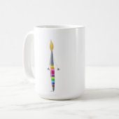 Mug Douce Avec Brosse À Peinture Polée Illustratio (Devant gauche)