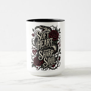 Mug Douce Cœur Âme Tranchante Serpent Rose Citation Go
