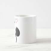 Mug Douce Doodle Amour Coeur Romantique Couple Kiss (Centre)