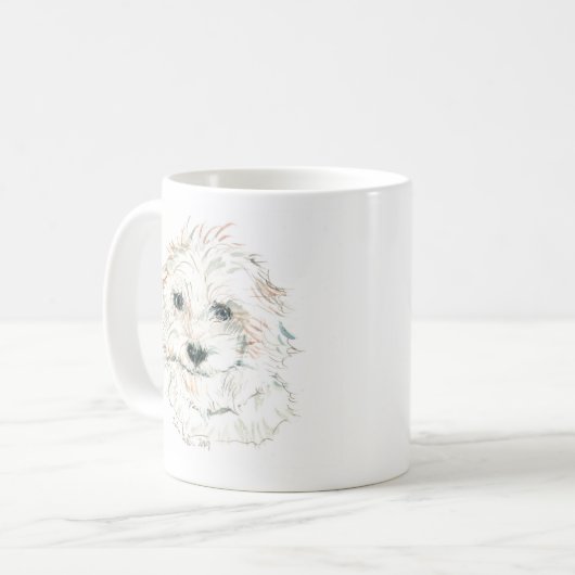 Mug DOUCE DOUCE DOUCE blanc CUTEST. ©dianeheller2020 (Devant gauche)