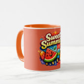 Mug Douce Été – Graphique de Soleil Mignon  (Devant gauche)