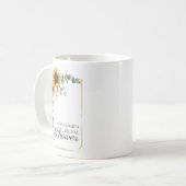 Mug Douce Fête de Mariage avec Tournesol Eucalyptus (Devant gauche)