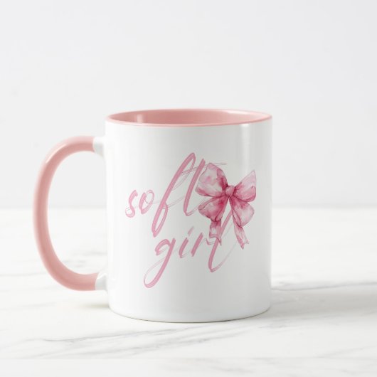 Mug Douce Fille Arc Rose – Jolie Coquette (Gauche)