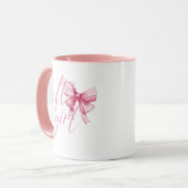 Mug Douce Fille Arc Rose – Jolie Coquette (Devant gauche)