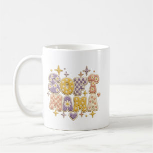 Mug Douce Maman Floral Pastel Uni Rétro Maman Esthétiq
