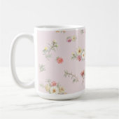 Mug Douce mousse rose eau-forte florale aquarelle (Gauche)