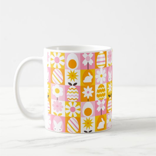 Mug Douce Patchwork de Pâques de Printemps (Gauche)