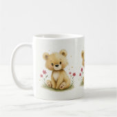 Mug Douce petite Teddy dans un jardin étoilé (Gauche)