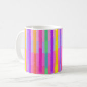 Mug Douces Rayures Arc-en-ciel Pastel (Devant gauche)