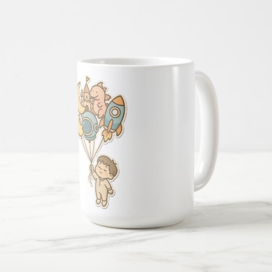 Mug Douces rêves Fantasy Balloons – Illustrations mign (Devant droit)