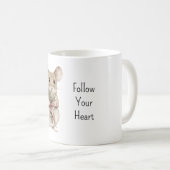 Mug Douces Roses Souris Arc Rose (Devant droit)