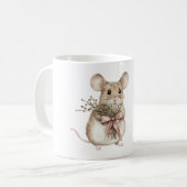 Mug Douces Roses Souris Arc Rose (Devant gauche)