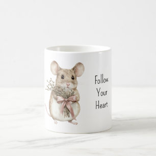 Mug Douces Roses Souris Arc Rose